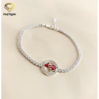 Lắc tay bạc 925 Huệ Ngân -Đôi Hài Tình Yêu X19