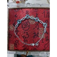 Lắc tay bạc 925 kết hợp đồng điếu ngọc phỉ thúy A có kiểm định