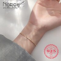 Lắc Tay Bạc 925, Mạ Vàng Hồng, Phong Cách Hàn Quốc, Nhẹ Nhàng, Tinh Tế