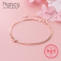 Lắc Tay Bạc 925, Mạ Vàng Hồng, Phong Cách Hàn Quốc, Nhẹ Nhàng, Tinh Tế