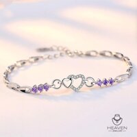 Lắc tay bạc 925 trái tim thương hiệu HEAVEN JEWELLWERY