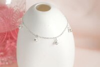 Lắc tay bạc Bling It năm hạt tròn BIVT113