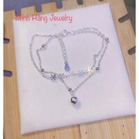 Lắc tay bạc bông hoa, chuông xinh xắn cho bạn gái Minh Hằng Jewelry