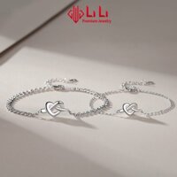 Lắc tay bạc cặp đôi LiLi S925 cao cấp hình trái tim tình yêu Theodore LILI_162581