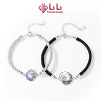 Lắc tay bạc cặp đôi LiLi S925 đính đá CZ cao cấp hình sóng và gió Oralie LILI_181859