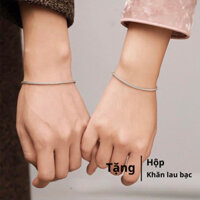 Lắc tay bạc dây Pan chất liệu bạc 925, vòng tay đôi nam nữ Devan Silver (giá 1 chiếc)