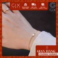 Lắc tay bạc đính đá hình trái tim Gix Jewel TBBLT30