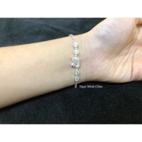 Lắc tay bạc đính đá mix hình thiên Nga đính đá nhỏ thời trang cho nữ - NGỌC MINH CHÂU