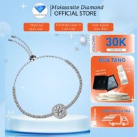 Lắc tay bạc kim cương Moissanite Diamond bạc ý 925 mạ bạch kim Lắc tay nữ cao cấp sang trọng