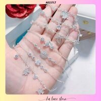 Lắc tay bạc La Luce - Hình nơ, hình cỏ bốn lá, vuông, chữ X, hình hồ ly, hình quả cầu dành cho nữ A0157LT
