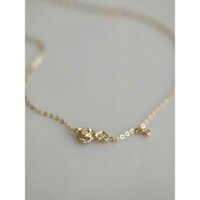 Lắc tay bạc mặt Bông hồng vàng, đính đá pha lê phong cách hàn quốc sang chảnh, cao cấp