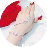 Lấc tay bạc mặt Hồ ly trắng phong thủy cao cấp