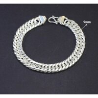 lắc tay bạc nam, vòng tay bạc dây kép cho nam