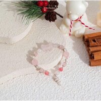 Lắc tay bạc nữ 925 Ánh Dương charm đá nơ & tim mĩ chảm thiên thần -JEW 117- Phụ kiện Bracelet