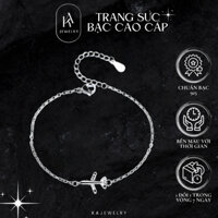 Lắc tay bạc nữ 925 hình máy bay, vòng tay hình máy bay bạc 925 phong cách cute dễ thương TienJewelry