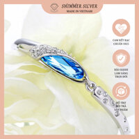 Lắc tay bạc nữ dạng kiềng đính đá pha lê Eye Of The Muse