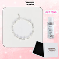 Lắc tay bạc nữ dạng ngôi sao hạt bạc tròn lấp lánh, lắc tay nữ TRANQUIL JEWELRY LT06