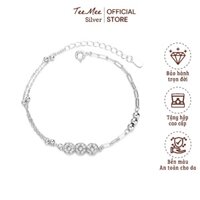 Lắc tay bạc nữ đẹp TeeMee vòng tay đồng xu tài lộc phụ kiện trang sức bạc 925 cao cấp - T132