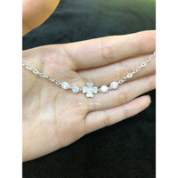 Lắc tay bạc nữ đính đá hình cỏ 4 lá may mắn🍀 NGỌC MINH CHÂU