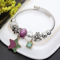 Lắc Tay Bạc Nữ Hạt Charm Ngôi Sao XB-L05