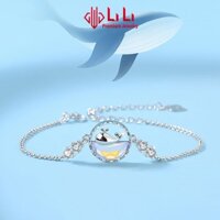 Lắc tay bạc nữ LiLi S925 đính đá CZ cao cấp hình cá voi Cute LILI_775374