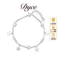Lắc Tay Bạc Nữ Ngôi Sao May Mắn, Vòng Tay Bạc Nữ 925 Dây Mắc Xích Thích Hợp Đeo Hằng Ngày