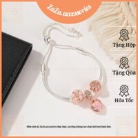 Lắc Tay Bạc Nữ S925, Vòng Tay Dây Rút Nữ Bạc Ý Charm Xinh Cho Nữ ZaZa.accessories