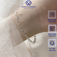 Lắc Tay Bạc Nữ Thiết Kế Bi Tròn Phối Xích Trẻ Trung Thời Trang Hoàng An Jewelry