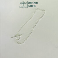 Lắc tay bạc nữ TLEE, vòng tay hạt bi nhỏ chốt tim cài nữ tính TLEE JEWELRY LT0302