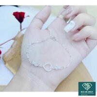 Lắc tay bạc nữ, vòng tay bạc đính đá xinh xắn,đáng yêu- Bạc Ngọc Anh