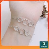 Lắc tay bạc nữ, vòng tay bạc nữ mặt vô cực đính đá siêu xinh-Bạc Ngọc Anh