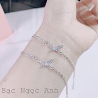 Lắc tay bạc nữ, vòng tay bươm bướm  xinh xắn đáng yêu