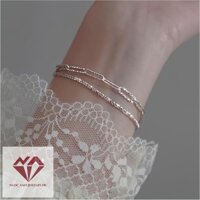Lắc tay bạc nữ, vòng tay mix đôi độc đáo mới lạ, thiết kế xinh xắn-Bạc Ngọc Anh