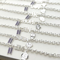 Lắc tay bạc nữ vòng tay nhóm nhạc gắn charm