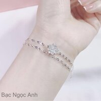 Lắc tay bạc nữ, vòng taycỏ 4 lá  đáng yêu- Bạc Ngọc Anh