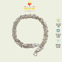 Lắc tay bạc nữ xi bạch kim, Lắc xoắn hoa mai bạc thật từ 3-10mm, Vòng tay bạc Ý xi vàng trắng đẹp