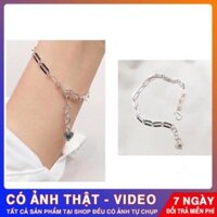 Lắc tay bạc nữ xích đơn giản, vòng tay bạc nam nữ đơn giản cá tính- Tuấn Thoan Jewelry