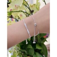 Lắc tay bạc S925 Bluewy, vòng tay dây rút chỉnh kích cỡ cao cấp