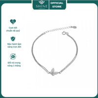 Lắc tay bạc Shine Jewelry đính đá hình cánh bướm