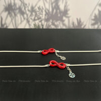 Lắc tay bạc ta Vô Cực, vòng tay S990 Như Ý Nguyện dành cho nữ - Bạc thật TTA Jewelry LL005