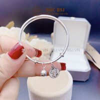 Lắc tay bạc trẻ sơ sinh bạc S990 tốt cho bé khắc tên theo yêu cầu