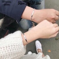 Lắc Tay Bạc Vòng Tay Đôi Nam  Nữ Gắn Kết Yêu Thương - Tiệm Bạc A Béo Silver