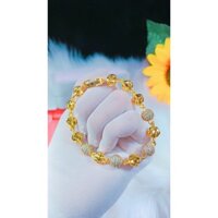 Lắc tay bi màu vàng 18 cao cấp mẫu mới cực đẹp