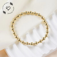 Lắc Tay Bi Nữ Bọc Vàng 14k (Gold Filled) STONE HEARTS Mix Xen Kẽ Độc Đáo Lạ Mắt