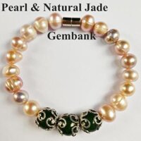 Lắc tay Cẩm Thạch Và Ngọc Trai Tự Nhiên GEMBANK