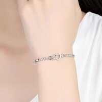Lắc tay - Cặp tim đá trắng