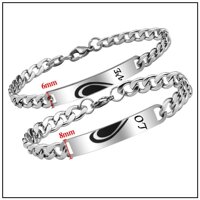 Lắc Tay Cặp Tình Nhân CHỮ LOVE, Vòng Tay Inox Nam Nữ Không Đen Không Gỉ 1 Cặp- LCQC04