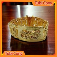 Lắc Tay Chạm Rồng Nổi Mạ Vang ysx Mang Không Kị Nước L35-396-DX2 Tubi Cony - Không Kị Nước