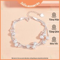 Lắc Tay Charm Bi Bạc S925 Nữ - Vòng Tay Nữ Bi Bạc Ý 3 Lớp Dễ Thương, Xinh Xắn ZaZa.accessories