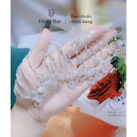 lắc tay charm mix chữ cái sang bền đẹp , lắc tay bạc nữ Dung Bạc